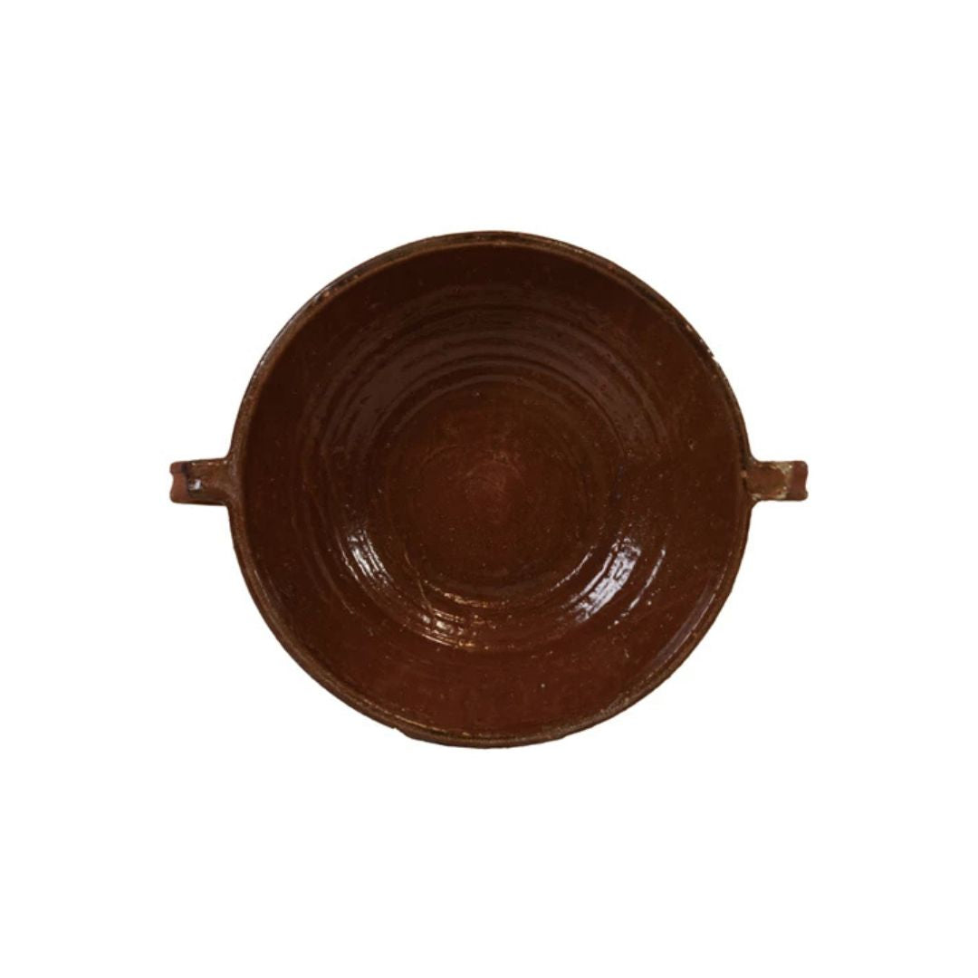 TERRACOTTA BOWL WITH HANDLES