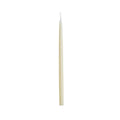 Single white candle on a white background