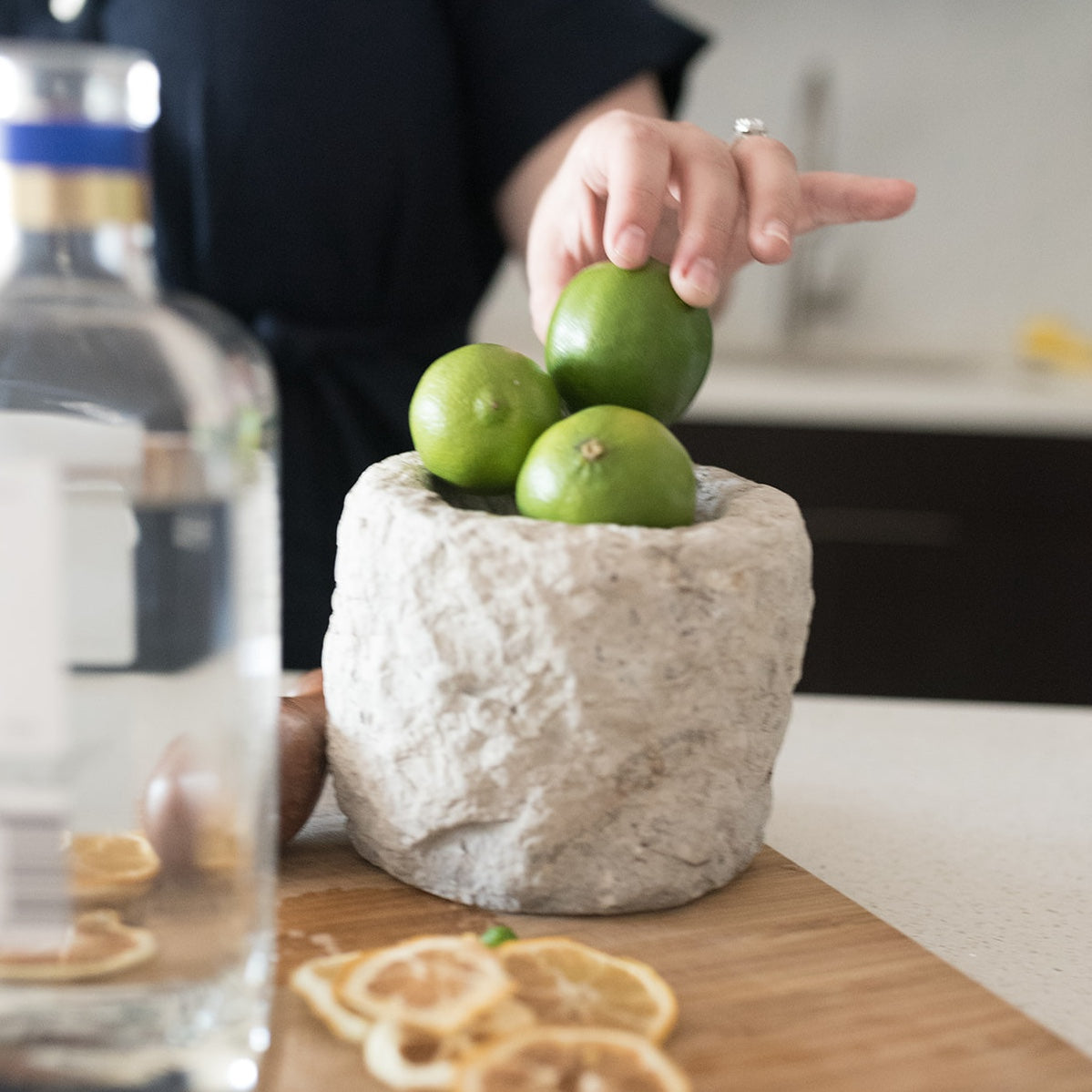 VINTAGE CARVED STONE BOWL