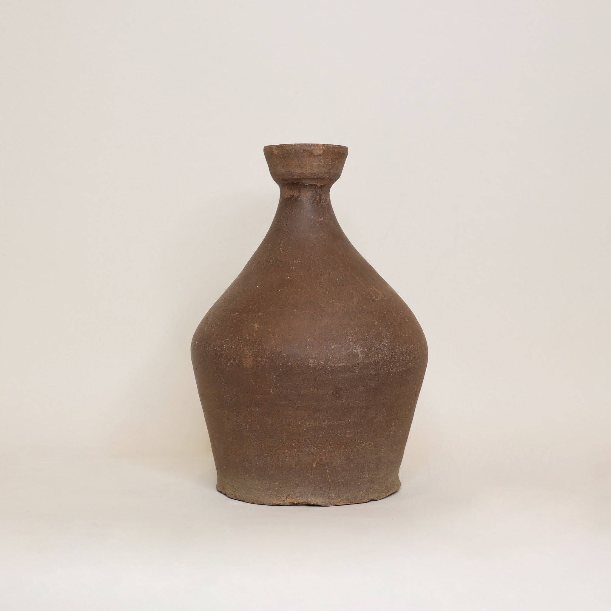 Vintage Clay Bottle Vase