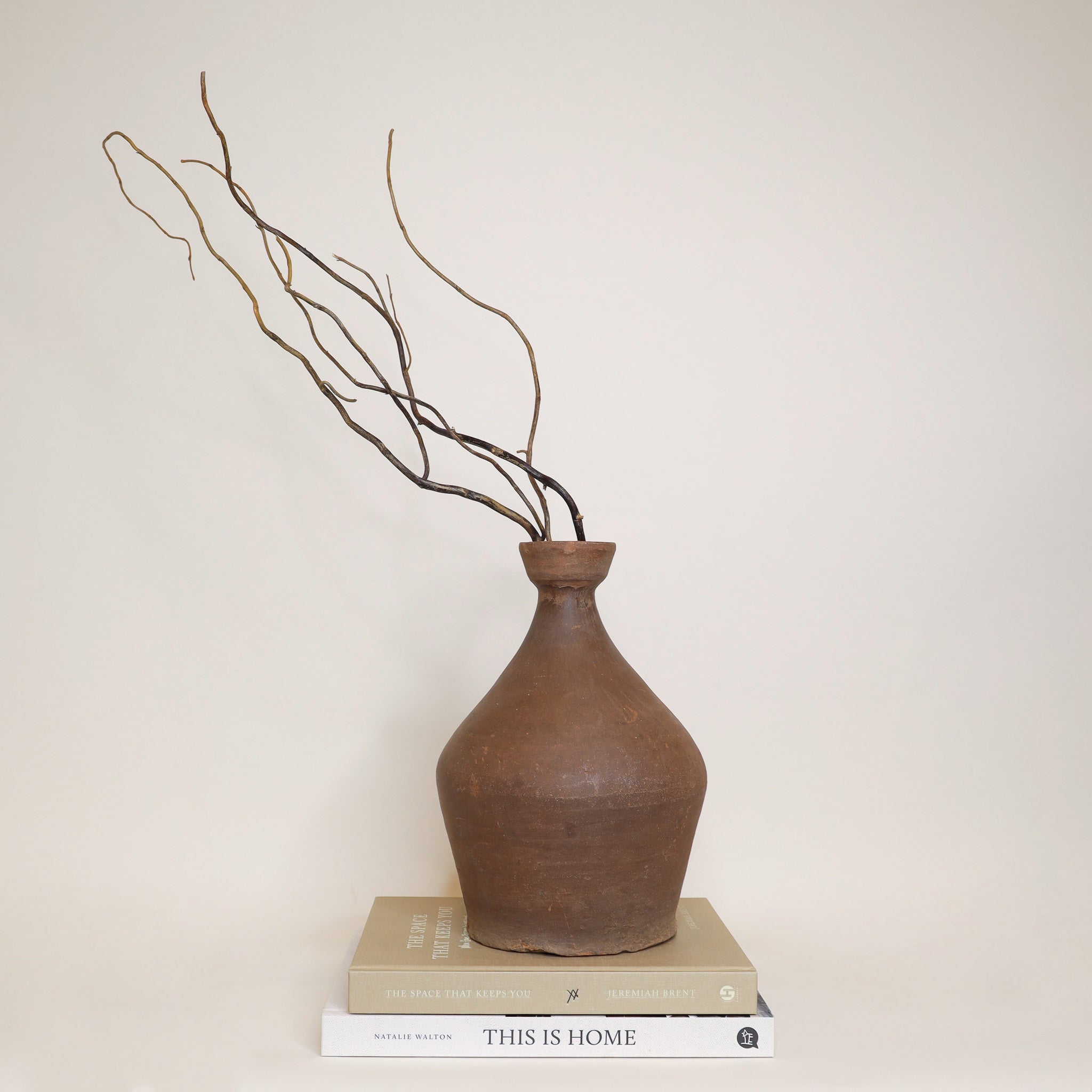 Vintage Clay Bottle Vase