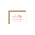 Vintage Glassware 'Cheers' Greeting Card