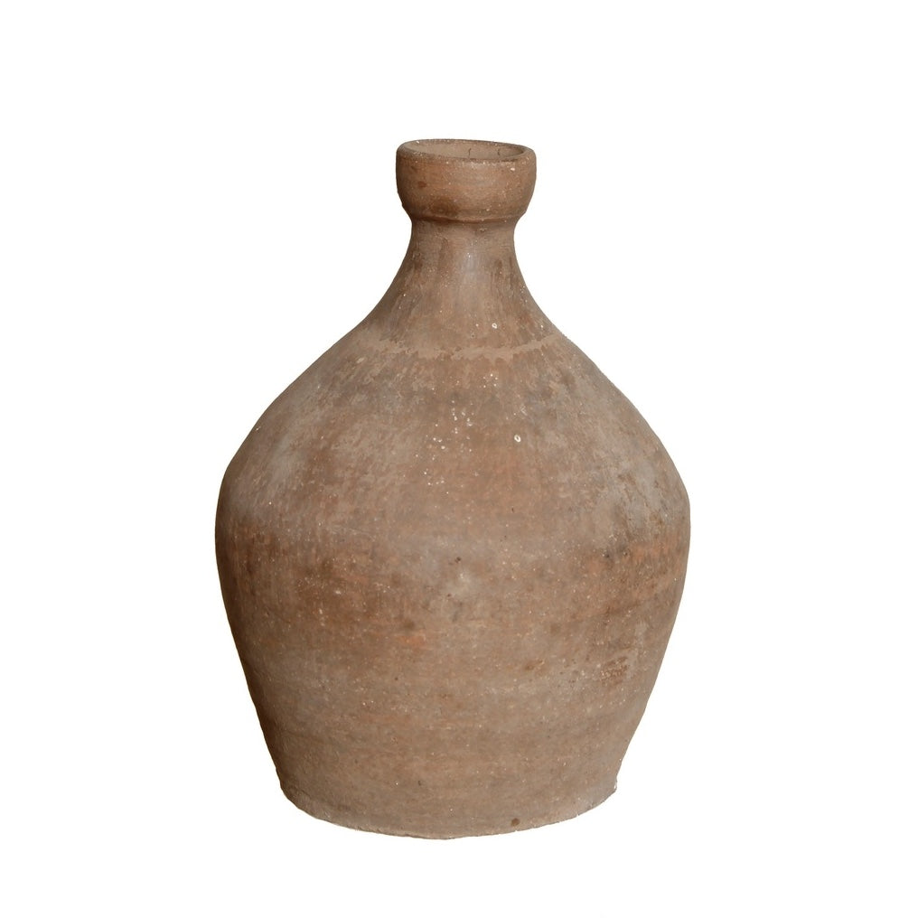 VINTAGE CLAY BOTTLE VASE
