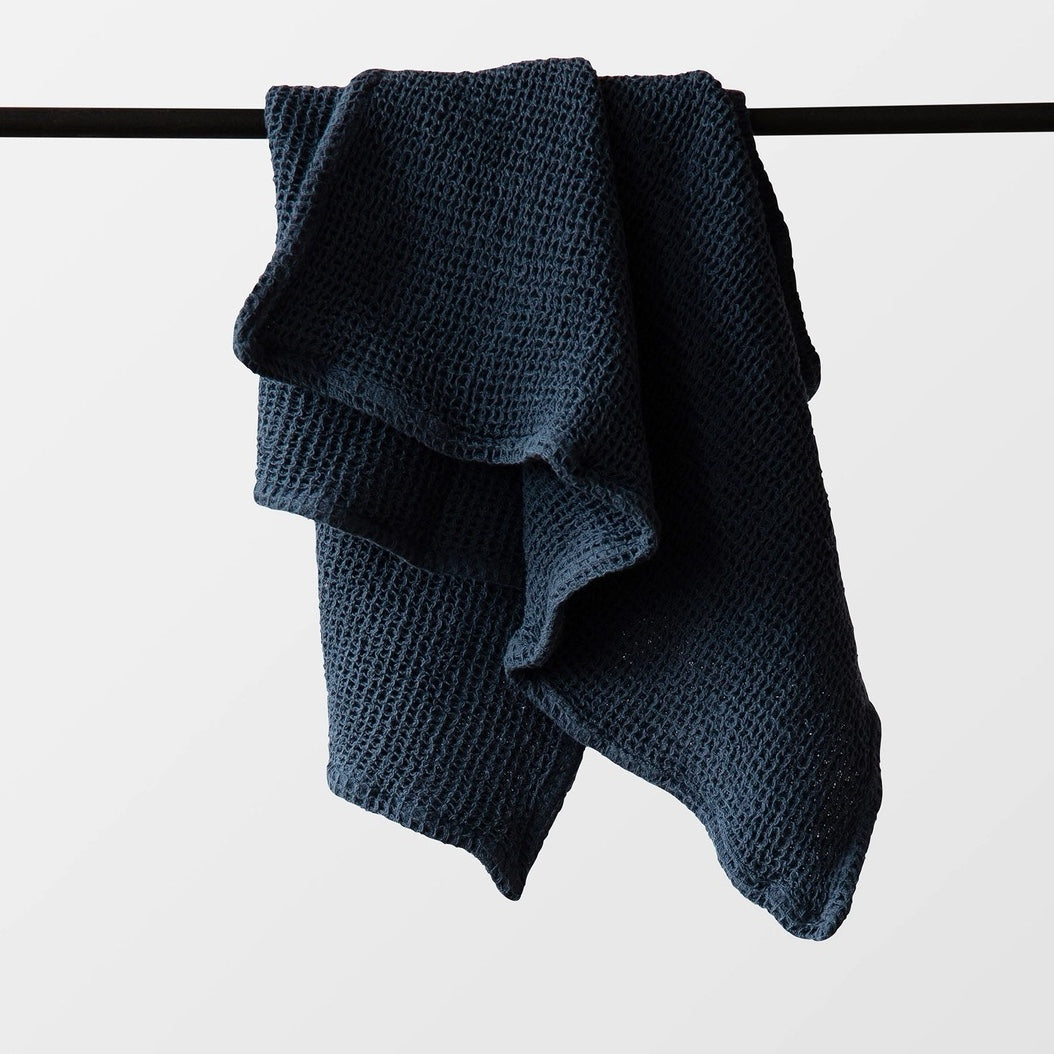 WAFFLE HAND & DISH TOWEL | NAVY