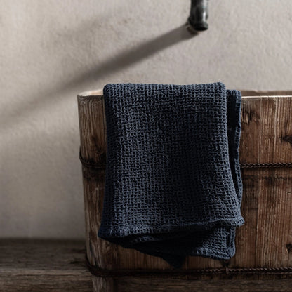 WAFFLE HAND & DISH TOWEL | NAVY