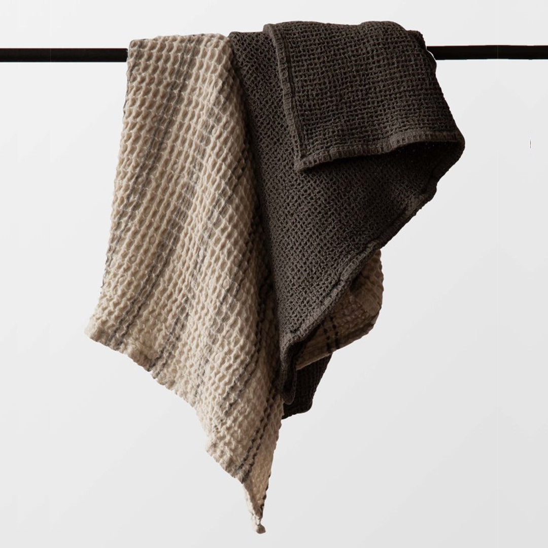 WAFFLE HAND & DISH TOWEL | TRUFFLE