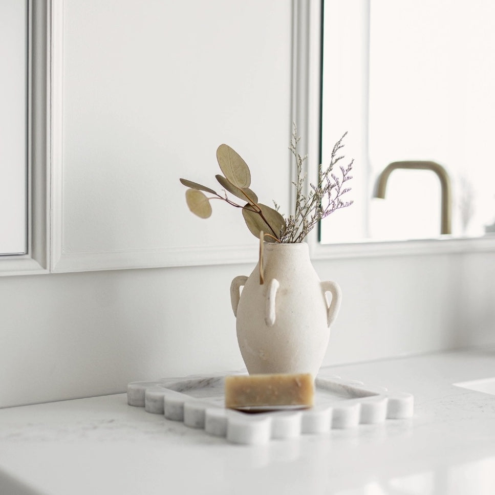 White Marble Scallop Tray