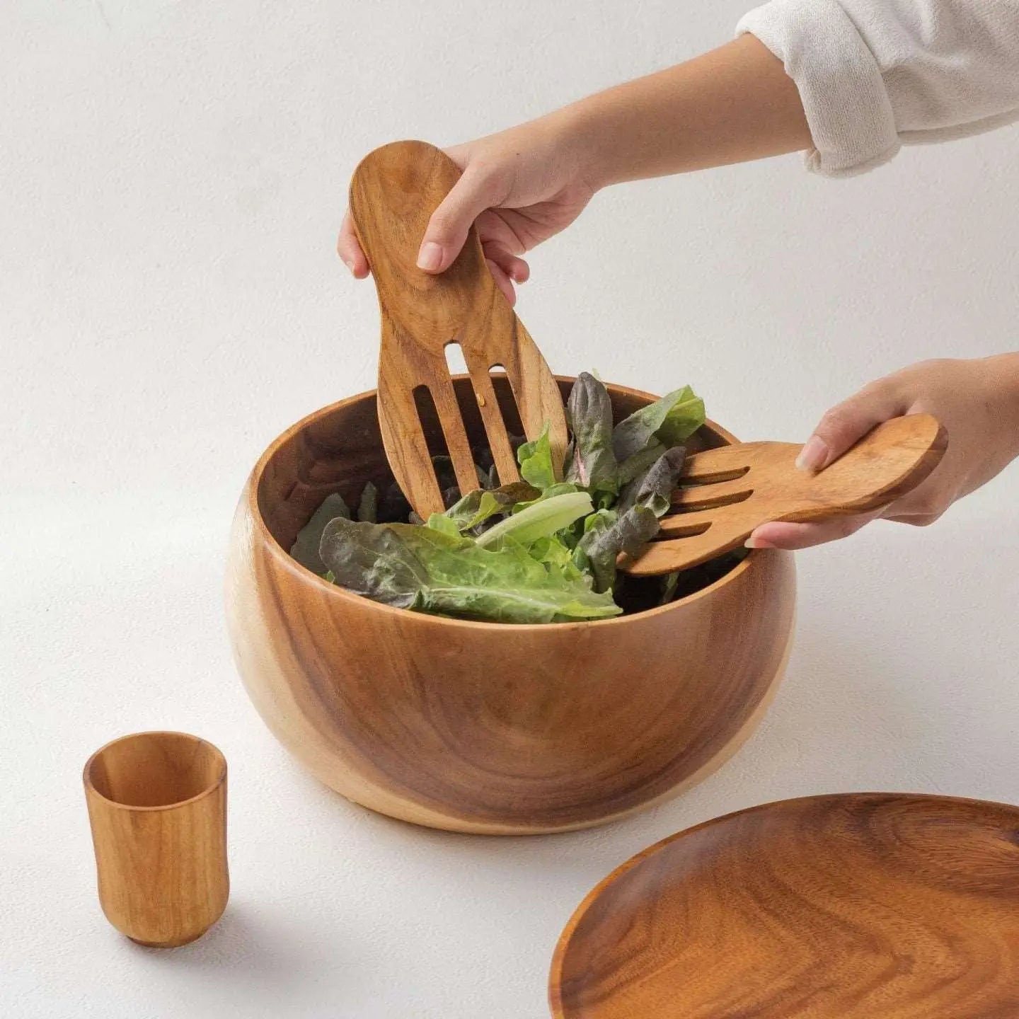 Wood Salad Serving Set