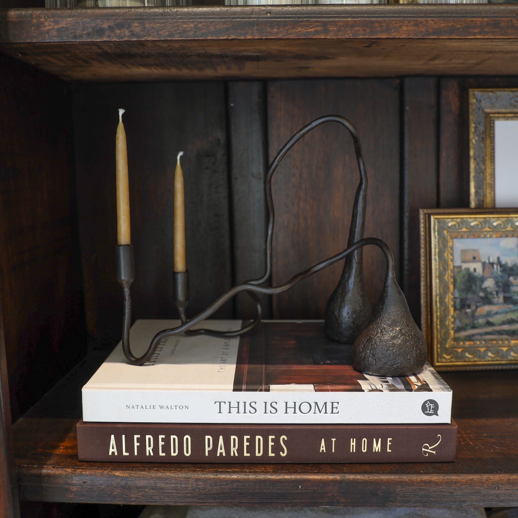 Bent Iron Candlestick