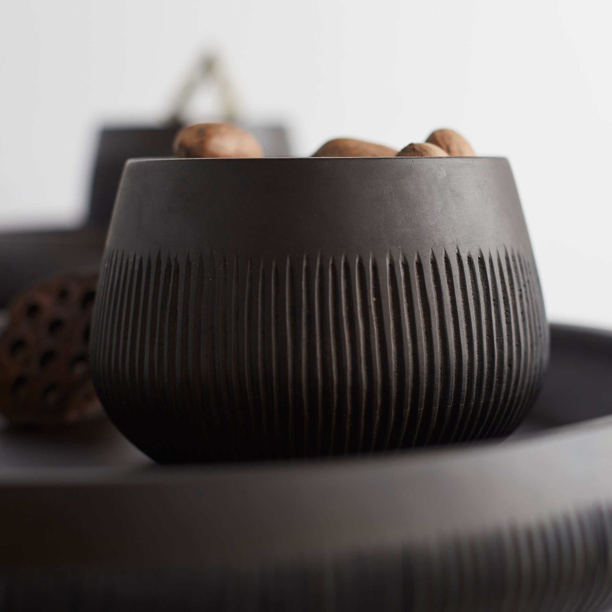 Chiseled Wood Bowl