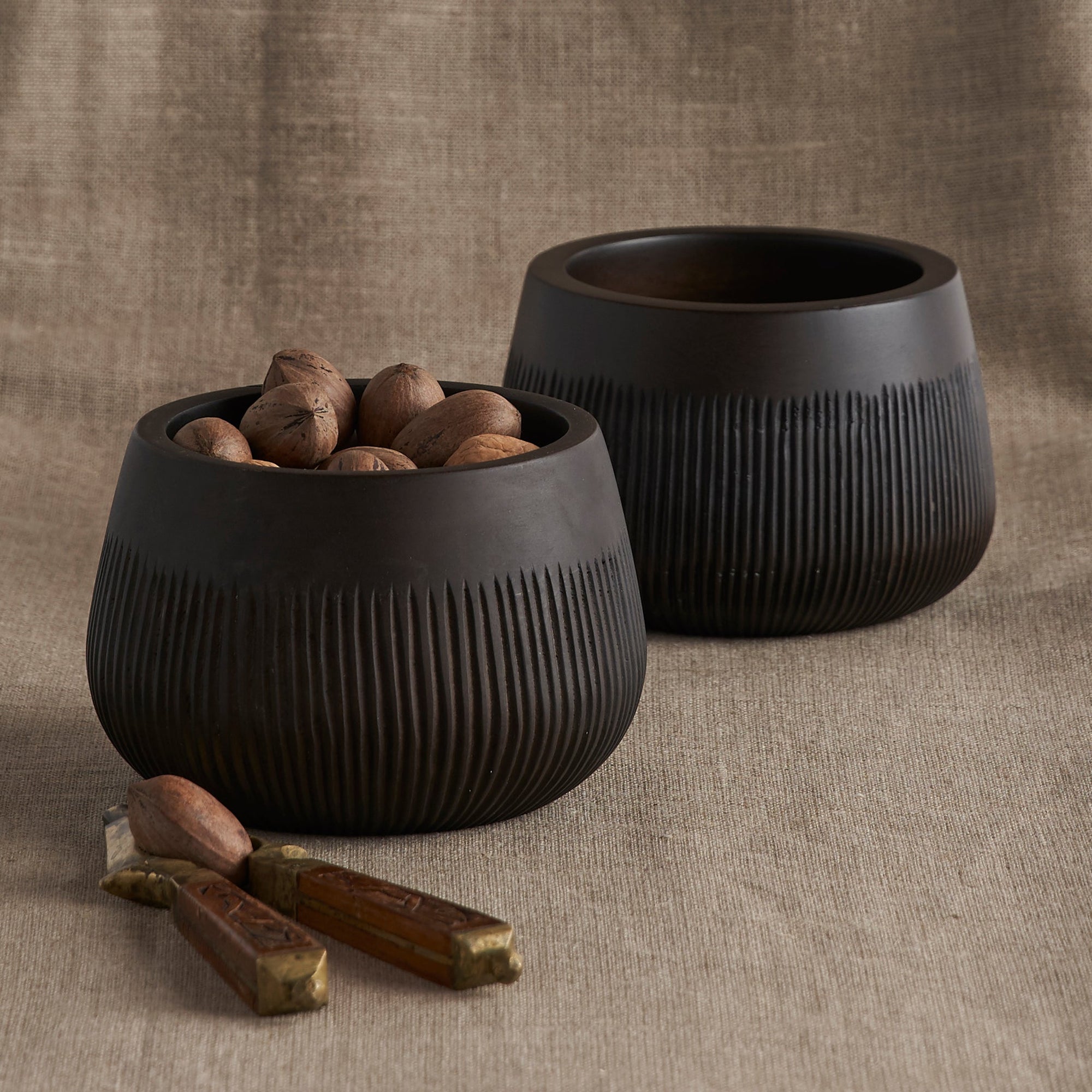Chiseled Wood Bowl