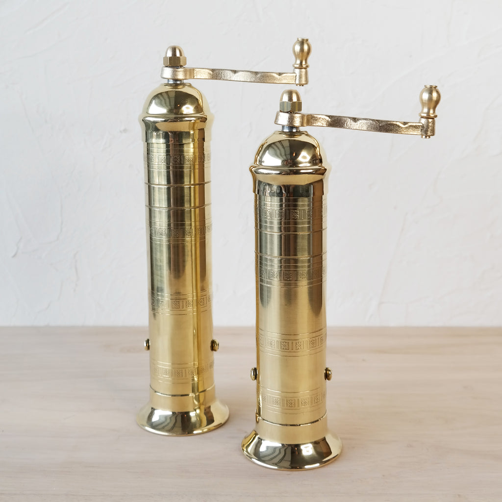 ATLAS BRASS PEPPER MILL | 9"