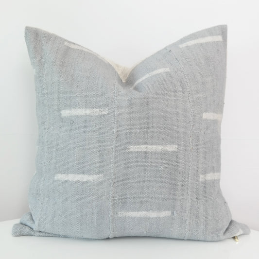 grey mud cloth pillow