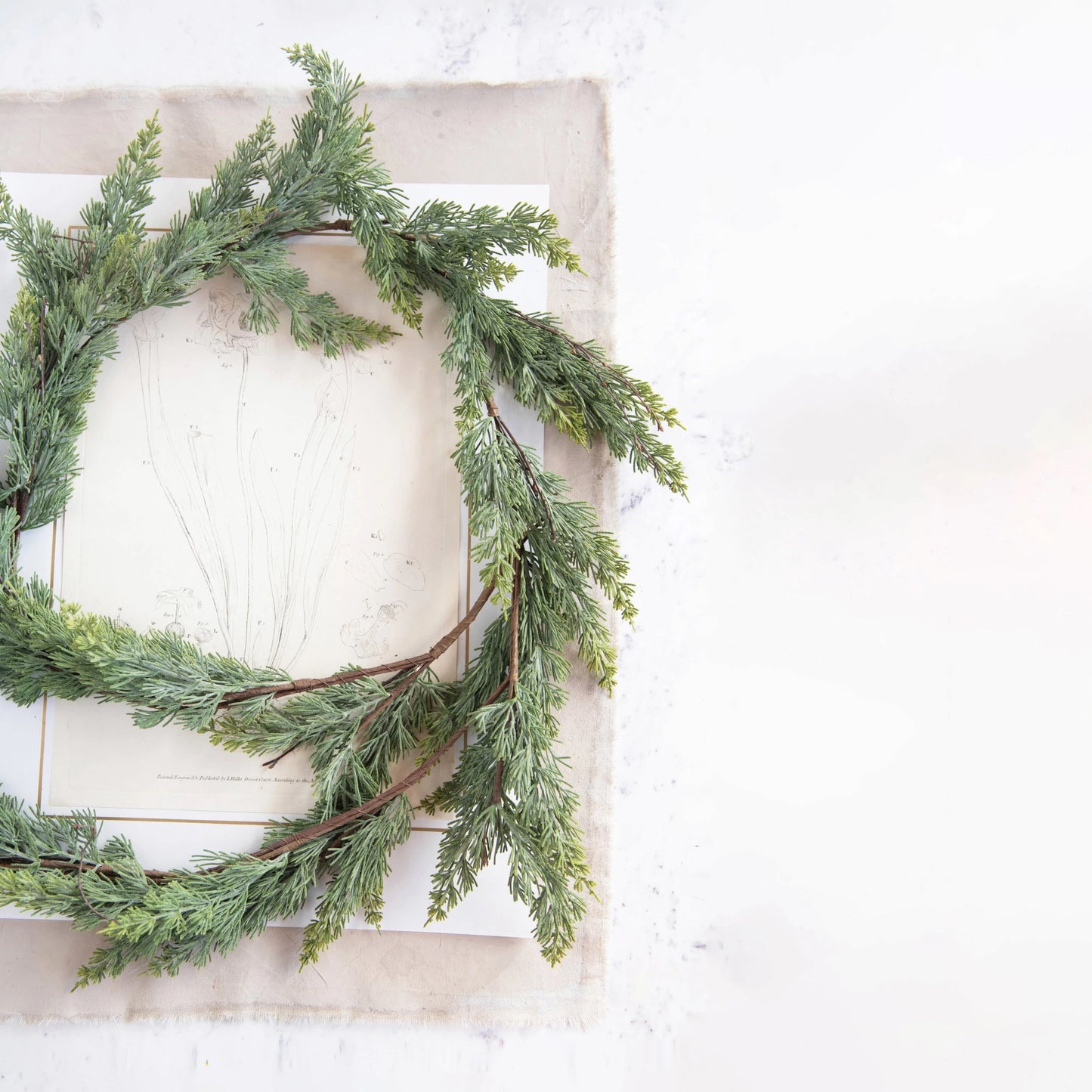 FAUX CEDAR GARLAND