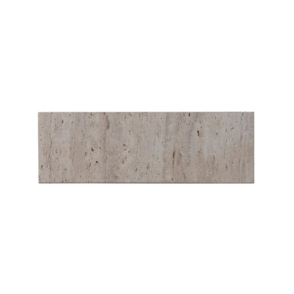 TRAVERTINE FOOTED TRAY